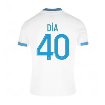 Lapset Jalkapallo Ahmadou Dia #40 Kotipaita Valkoinen Sininen Pelipaita 2020/21 Lyhythihainen Paita