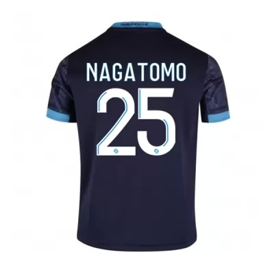 Lapset Jalkapallo Yuto Nagatomo #25 Vieraspaita Pimeys Pelipaita 2020/21 Lyhythihainen Paita