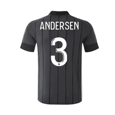 Lapset Jalkapallo Joachim Andersen #3 Vieraspaita Harmaa Pelipaita 2020/21 Lyhythihainen Paita