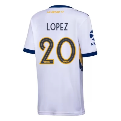 Lapset Jalkapallo Lisandro Lopez #20 Vieraspaita Valkoinen Pelipaita 2020/21 Lyhythihainen Paita