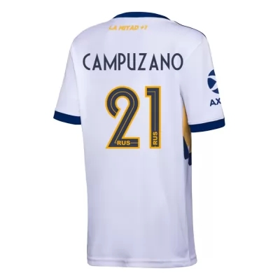 Lapset Jalkapallo Jorman Campuzano #21 Vieraspaita Valkoinen Pelipaita 2020/21 Lyhythihainen Paita