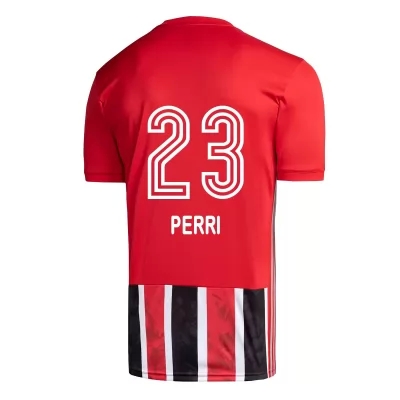 Lapset Jalkapallo Lucas Perri #23 Vieraspaita Punainen Pelipaita 2020/21 Lyhythihainen Paita