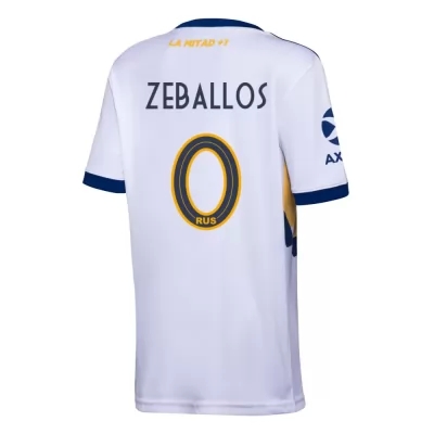Lapset Jalkapallo Exequiel Zeballos #0 Vieraspaita Valkoinen Pelipaita 2020/21 Lyhythihainen Paita
