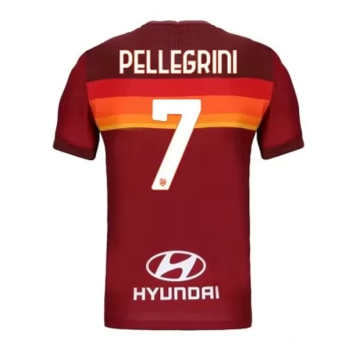 Lapset Jalkapallo Lorenzo Pellegrini #7 Kotipaita Punainen Pelipaita 2020/21 Lyhythihainen Paita