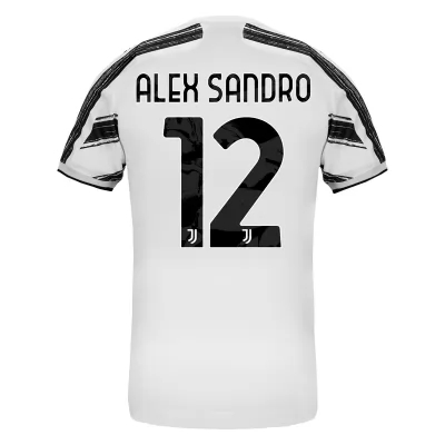 Lapset Jalkapallo Alex Sandro #12 Kotipaita Valkoinen Pelipaita 2020/21 Lyhythihainen Paita