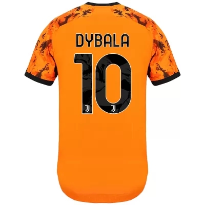 Lapset Jalkapallo Paulo Dybala #10 3. Paita Oranssi Pelipaita 2020/21 Lyhythihainen Paita