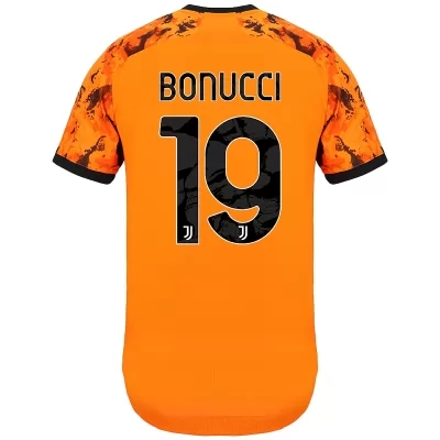 Lapset Jalkapallo Leonardo Bonucci #19 3. Paita Oranssi Pelipaita 2020/21 Lyhythihainen Paita