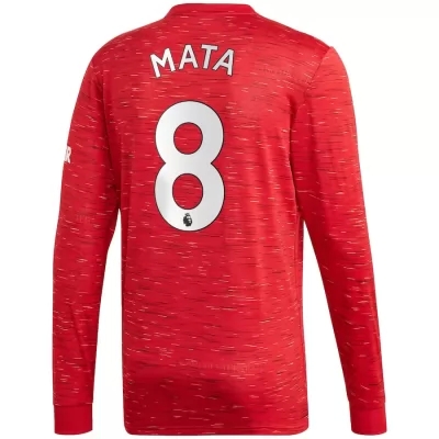 Lapset Jalkapallo Juan Mata #8 Kotipaita Punainen Pelipaita 2020/21 Lyhythihainen Paita
