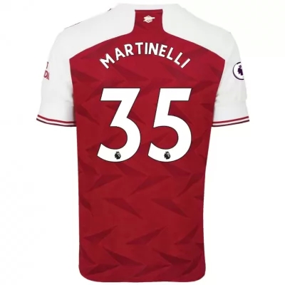 Lapset Jalkapallo Gabriel Martinelli #35 Kotipaita Punainen Pelipaita 2020/21 Lyhythihainen Paita