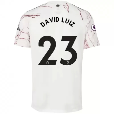 Lapset Jalkapallo David Luiz #23 Vieraspaita Valkoinen Pelipaita 2020/21 Lyhythihainen Paita