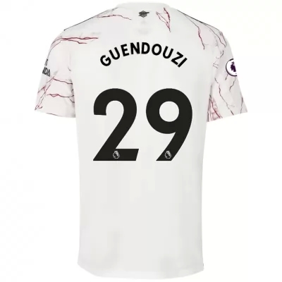 Lapset Jalkapallo Matteo Guendouzi #29 Vieraspaita Valkoinen Pelipaita 2020/21 Lyhythihainen Paita