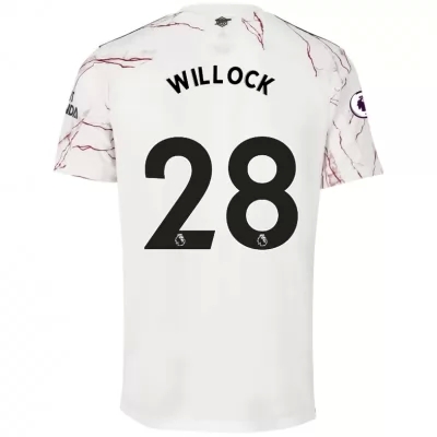 Lapset Jalkapallo Joe Willock #28 Vieraspaita Valkoinen Pelipaita 2020/21 Lyhythihainen Paita
