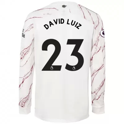 Lapset Jalkapallo David Luiz #23 Vieraspaita Valkoinen Pelipaita 2020/21 Lyhythihainen Paita