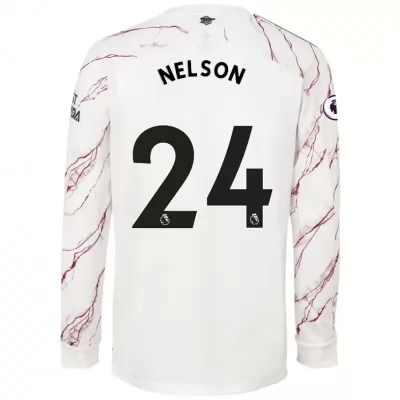 Lapset Jalkapallo Reiss Nelson #24 Vieraspaita Valkoinen Pelipaita 2020/21 Lyhythihainen Paita