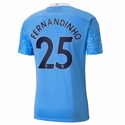 Lapset Jalkapallo Fernandinho #25 Kotipaita Sininen Pelipaita 2020/21 Lyhythihainen Paita
