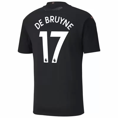 Lapset Jalkapallo Kevin De Bruyne #17 Vieraspaita Musta Pelipaita 2020/21 Lyhythihainen Paita