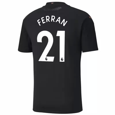 Lapset Jalkapallo Ferran Torres #21 Vieraspaita Musta Pelipaita 2020/21 Lyhythihainen Paita