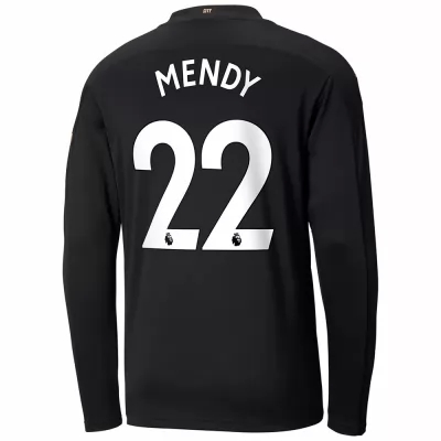 Lapset Jalkapallo Benjamin Mendy #22 Vieraspaita Musta Pelipaita 2020/21 Lyhythihainen Paita