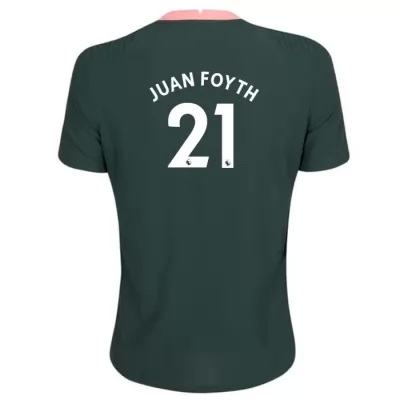 Lapset Jalkapallo Juan Foyth #21 Vieraspaita Tummanvihreä Pelipaita 2020/21 Lyhythihainen Paita