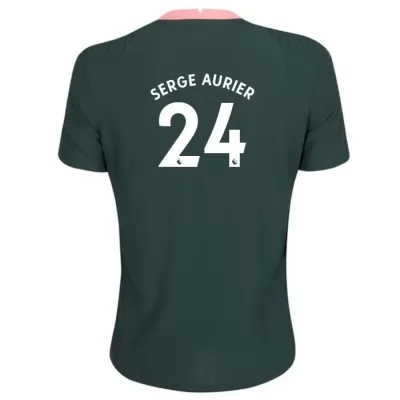 Lapset Jalkapallo Serge Aurier #24 Vieraspaita Tummanvihreä Pelipaita 2020/21 Lyhythihainen Paita