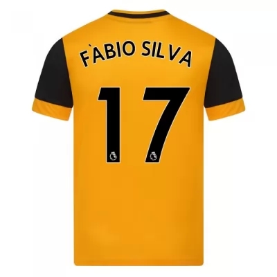 Lapset Jalkapallo Fabio Silva #17 Kotipaita Oranssi Pelipaita 2020/21 Lyhythihainen Paita