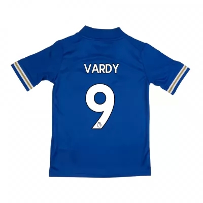 Lapset Jalkapallo Jamie Vardy #9 Kotipaita Sininen Pelipaita 2020/21 Lyhythihainen Paita