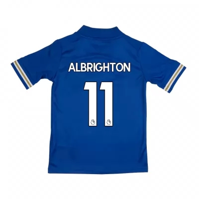 Lapset Jalkapallo Marc Albrighton #11 Kotipaita Sininen Pelipaita 2020/21 Lyhythihainen Paita