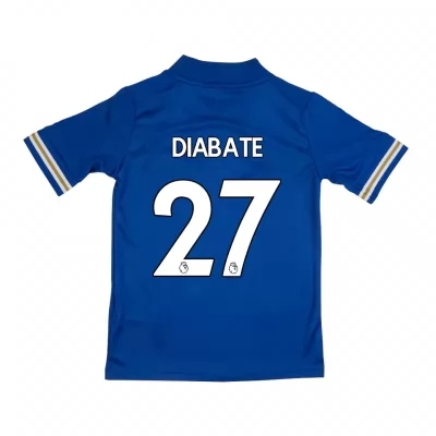 Lapset Jalkapallo Fousseni Diabate #27 Kotipaita Sininen Pelipaita 2020/21 Lyhythihainen Paita