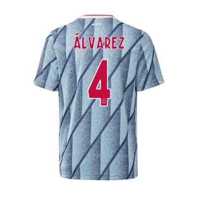 Lapset Jalkapallo Edson Alvarez #4 Vieraspaita Sininen Pelipaita 2020/21 Lyhythihainen Paita