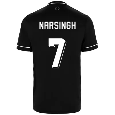 Lapset Jalkapallo Luciano Narsingh #7 Vieraspaita Musta Pelipaita 2020/21 Lyhythihainen Paita