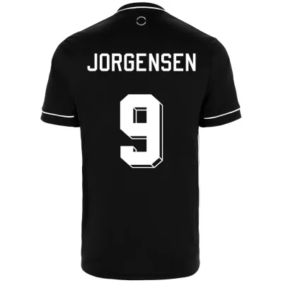 Lapset Jalkapallo Nicolai Jorgensen #9 Vieraspaita Musta Pelipaita 2020/21 Lyhythihainen Paita