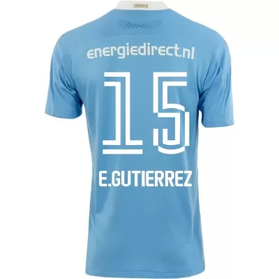 Lapset Jalkapallo Erick Gutierrez #15 Vieraspaita Sininen Pelipaita 2020/21 Lyhythihainen Paita