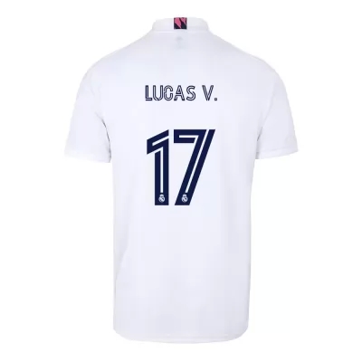Lapset Jalkapallo Lucas Vazquez #17 Kotipaita Valkoinen Pelipaita 2020/21 Lyhythihainen Paita
