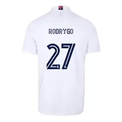 Lapset Jalkapallo Rodrygo #27 Kotipaita Valkoinen Pelipaita 2020/21 Lyhythihainen Paita