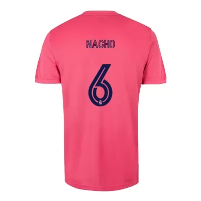 Lapset Jalkapallo Nacho Fernandez #6 Vieraspaita Vaaleanpunainen Pelipaita 2020/21 Lyhythihainen Paita