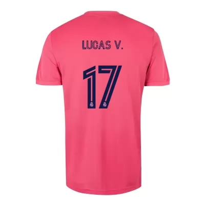 Lapset Jalkapallo Lucas Vazquez #17 Vieraspaita Vaaleanpunainen Pelipaita 2020/21 Lyhythihainen Paita