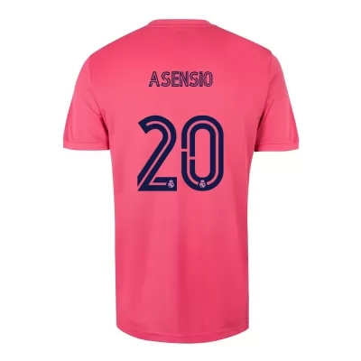 Lapset Jalkapallo Marco Asensio #20 Vieraspaita Vaaleanpunainen Pelipaita 2020/21 Lyhythihainen Paita