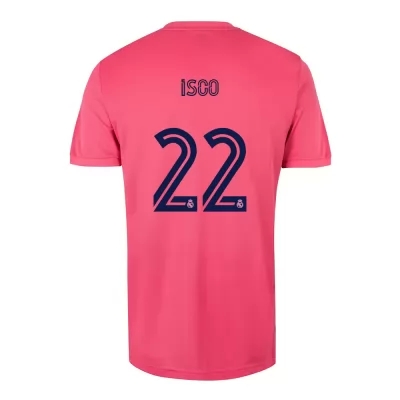 Lapset Jalkapallo Isco #22 Vieraspaita Vaaleanpunainen Pelipaita 2020/21 Lyhythihainen Paita