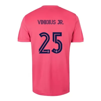 Lapset Jalkapallo Vinicius Junior #25 Vieraspaita Vaaleanpunainen Pelipaita 2020/21 Lyhythihainen Paita