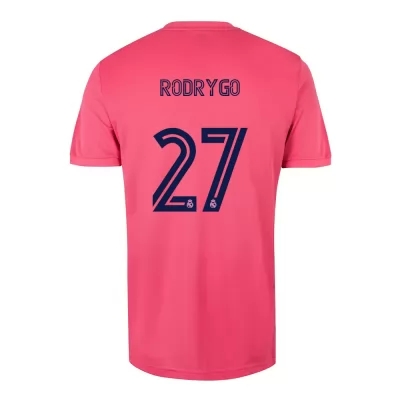 Lapset Jalkapallo Rodrygo #27 Vieraspaita Vaaleanpunainen Pelipaita 2020/21 Lyhythihainen Paita