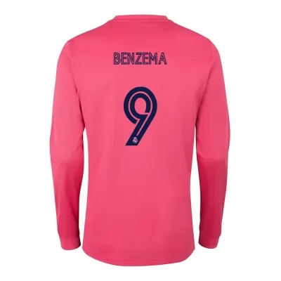 Lapset Jalkapallo Karim Benzema #9 Vieraspaita Vaaleanpunainen Pelipaita 2020/21 Lyhythihainen Paita