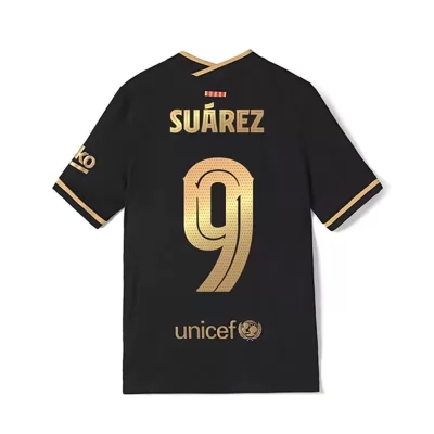 Lapset Jalkapallo Luis Suarez #9 Vieraspaita Musta Pelipaita 2020/21 Lyhythihainen Paita