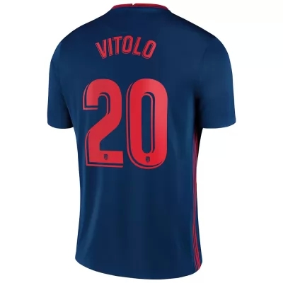 Lapset Jalkapallo Vitolo #20 Vieraspaita Kuninkaallisen Sininen Pelipaita 2020/21 Lyhythihainen Paita