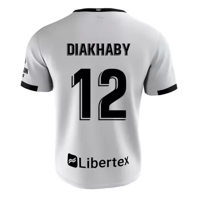 Lapset Jalkapallo Mouctar Diakhaby #12 Kotipaita Valkoinen Pelipaita 2020/21 Lyhythihainen Paita