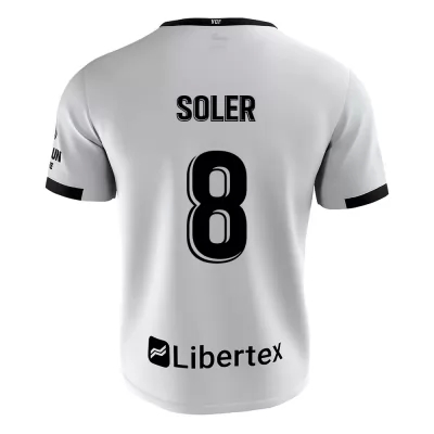 Lapset Jalkapallo Carlos Soler #8 Kotipaita Valkoinen Pelipaita 2020/21 Lyhythihainen Paita