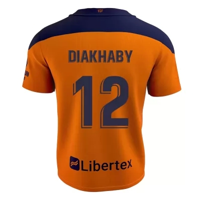 Lapset Jalkapallo Mouctar Diakhaby #12 Vieraspaita Oranssi Pelipaita 2020/21 Lyhythihainen Paita
