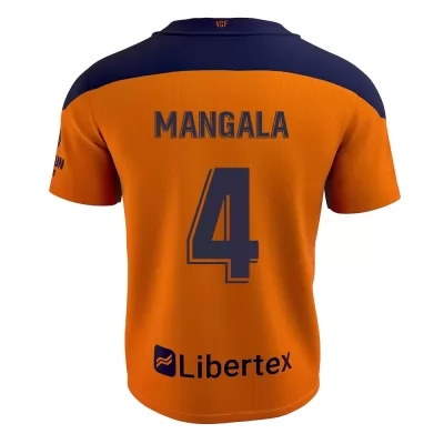Lapset Jalkapallo Eliaquim Mangala #4 Vieraspaita Oranssi Pelipaita 2020/21 Lyhythihainen Paita