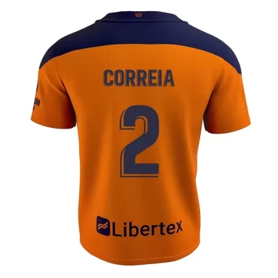 Lapset Jalkapallo Thierry Correia #2 Vieraspaita Oranssi Pelipaita 2020/21 Lyhythihainen Paita