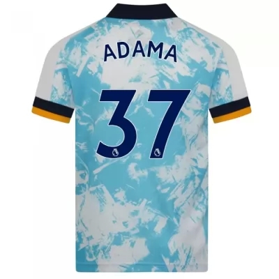 Lapset Jalkapallo Adama Traore #37 Vieraspaita Valkoinen Sininen Pelipaita 2020/21 Lyhythihainen Paita