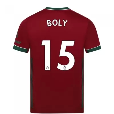 Lapset Jalkapallo Willy Boly #15 3. Paita Karmiininpunainen Pelipaita 2020/21 Lyhythihainen Paita